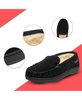 Yukon Men's Suede Shearling Moccasin Slippers Moc Toe Slip On Shoes