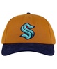 Men's Tan/Deep Sea Blue Seattle Kraken Burnett Adjustable Hat
