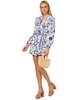 Women's Cotton Printed Long-Sleeve Romper