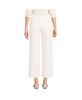 Women's Crepe High Rise Patch Pocket Wide Leg Crop Pants