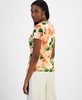 Women's Short-Sleeve Watercolor Mesh Top, Exclusively at Macy's 