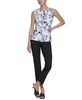 Printed Pleat-Neck Blouse, Regular and Petite Sizes