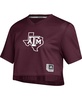 Women's Maroon Texas A&M Aggies V-Neck Cropped Jersey