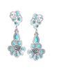Sterling Silver Blue Turquoise Chandelier Earrings