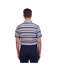Men's Sport Multi Stripe Tech Jersey Sports Fit Polo Shirt
