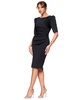 Women's Boat-Neck Rhinestone-Trim-Sleeve Dress