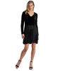 Women's Velvet-Body Pleated-Skirt Dress