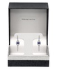 Crystal Evil Eye C Hoop Post Earrings