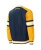 Men's Navy Milwaukee Brewers Yardline V-Neck Pullover Windbreaker