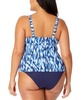 Plus Size Printed Plunge Tankini Top & Bottoms 