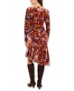 Women's Floral Velvet Asymmetric Dress