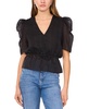Women's Puff-Sleeve Peplum Top