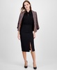 Women's Solid Pull-On Asymmetrical-Slit Midi Skirt