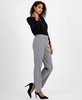 Women's Mini Houndstooth Straight-Leg Pants 