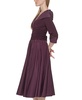 Petite Mixed Materials 3/4-Sleeve Fit & Flare Dress