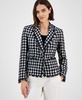Women's Notched-Collar Tweed Fringe Jacket
