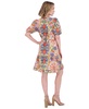 Women's Printed Cotton Ruffle-Neck Tie-Waist Dress
