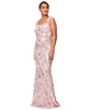 Women's Square-Neck Sleeveless Lace Gown
