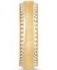 Men's Diamond Border Textured Eternity Band (1 ct. t.w.) in 10k White, Yellow or Rose Gold