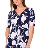Women's Floral-Print Twist-Front Midi Dress