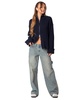 Women's Oversized zip up turtle neck cardigan