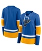 Women's Blue St. Louis Blues Prime Time Lace-Up Long Sleeve T-Shirt