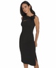 Women's Asymmetric-Neck Sleeveless Sheath Dress