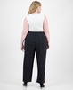 Plus Size Dot-Print Pull-On Wide-Leg Pants