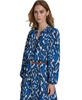 Women's Printed Long-Balloon-Sleeve Belted Dress