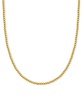 Polished Bead Link Chain Necklace 16" + 2" extender, 18k gold-plated sterling silver Exclusively at Macy's