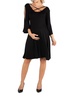 Maternity Knee Length Cold Shoulder Dress