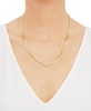 Concave Curb Link 20" Chain Necklace in 14k Gold-Plated Sterling Silver