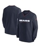 Men's Navy Chicago Bears Sideline Pullover Wind Shirt