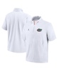 Men's White Florida Gators 2024 Sideline Coach Short Sleeve Half-Zip Hoodie Jacket