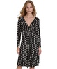 Women's Polka-Dot Long-Sleeve Midi Dress