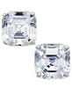 Cubic Zirconia Asscher Stud Earrings in 14k White Gold, Created for Macy's