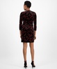 Women's Printed Faux-Wrap 3/4-Sleeve Dress