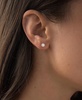 Lab-Grown Opal (1/20 ct. t.w.) & Lab-Grown White Sapphire (1/2 ct. t.w.) Stud Earrings