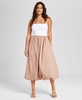 Women's Strapless Mixed Media Bubble-Hem Midi Dress, Exclusively at Macy's