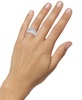 Silver-Tone Water-Resistant Tall Dome Ring