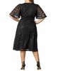 Plus Size Starry Sequined Lace Cocktail Dress