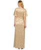 Adrianna Papell Women's Foil Leaf Draped Gown