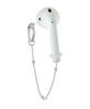 Cubic Zirconia Studs and Hoop Chain Drop Air Pods Holder in Gold Over Silver Plated