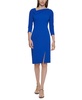Women's Foldover-Neck Front-Slit Sheath Dress
