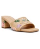 Women's Dolls Embroidered Raffia Block Heel Sandals