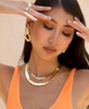 Gold Plated Flat Snake Chain Necklace