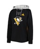 Women's Black Pittsburgh Penguins Skate Lace Team Pullover Hoodie