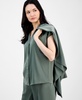 Women's Cap-Sleeve Pleated-Back Shirt