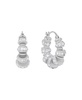 Clear Crystal Click Top Hoop Earrings