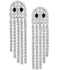 by Nadri Rhodium-Plated Pavé Ghost Fringe Drop Earrings
